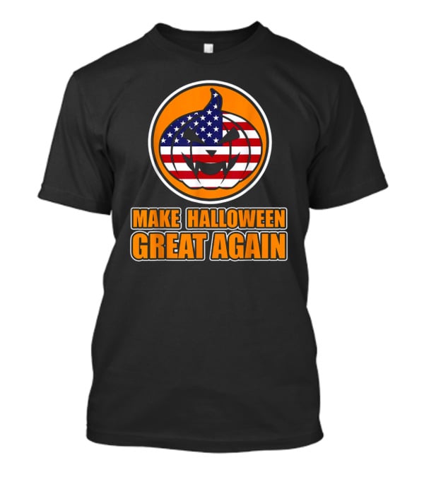Make Halloween Great Again American Flag Pumpkin T-Shirt