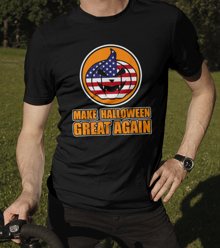 Make Halloween Great Again American Flag Pumpkin T-Shirt