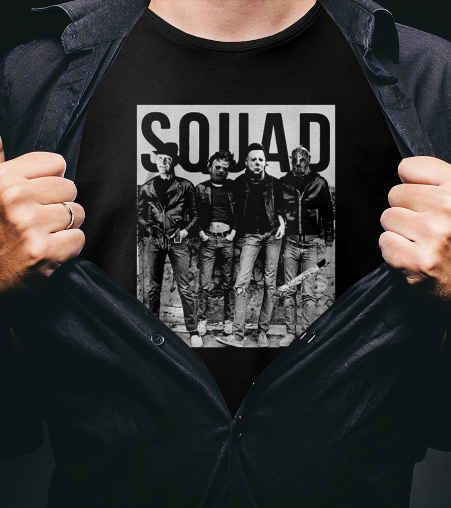 Jason Squad Horror Movie Icons Halloween Scary Funny T-Shirt