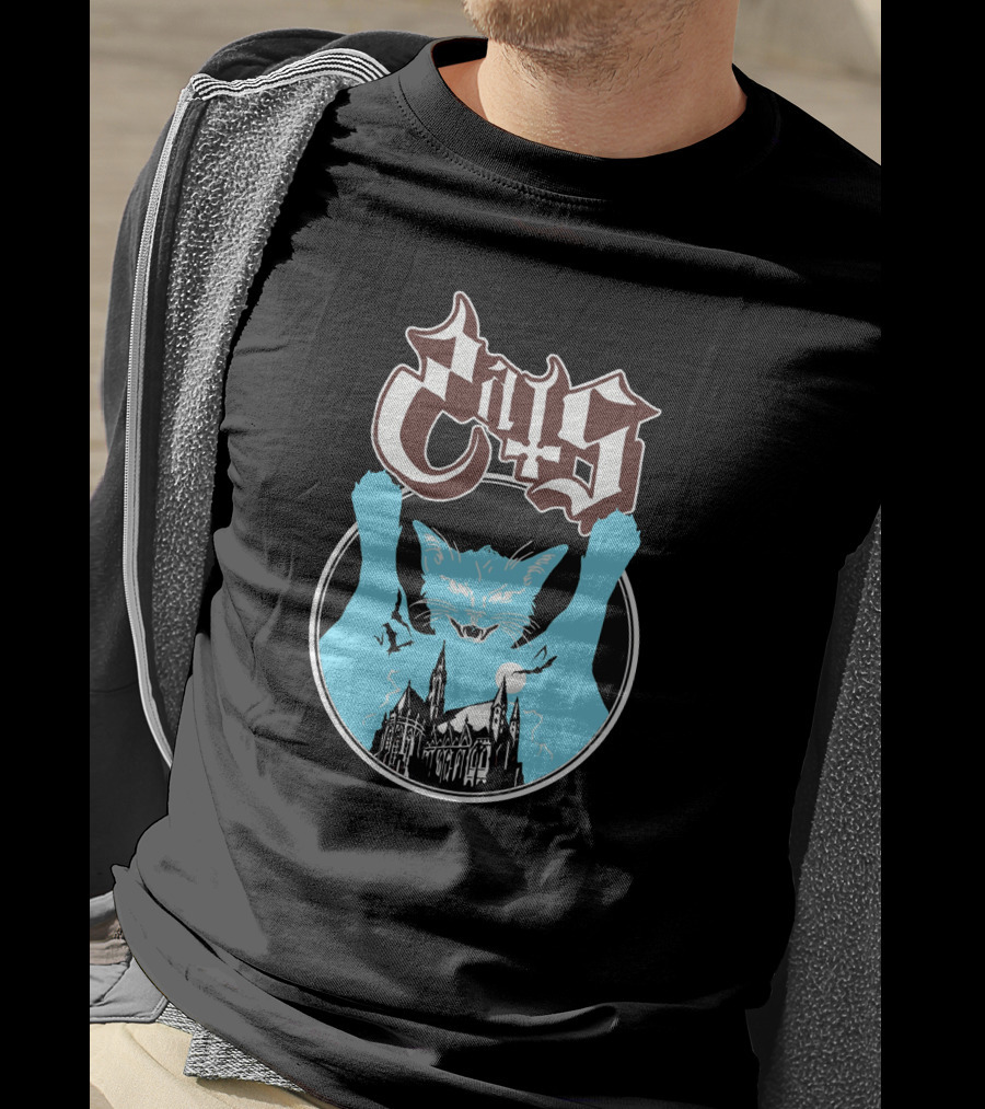 Opussy Cat Gothic Cathedral T-Shirt