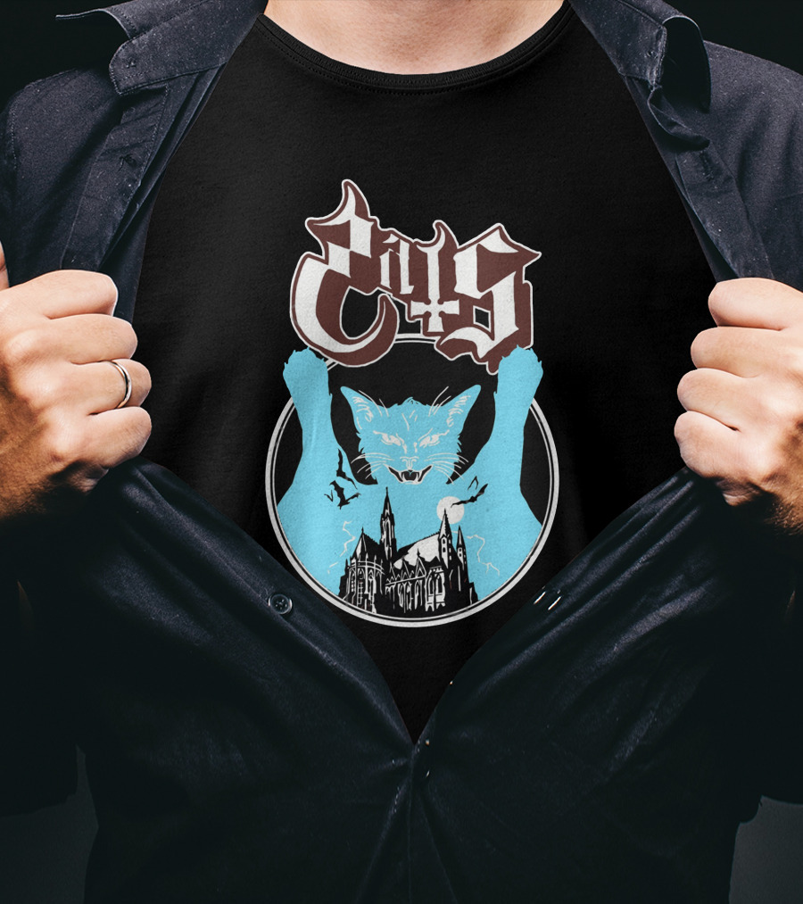 Opussy Cat Gothic Cathedral T-Shirt