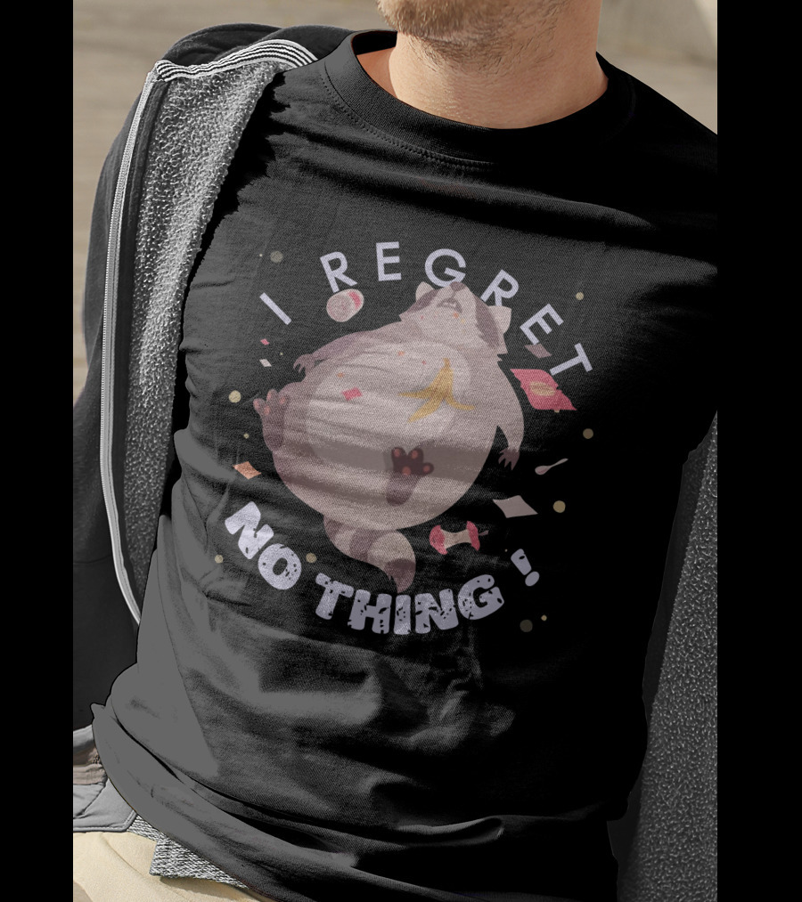I Regret Nothing Raccoon Bananas Trash T-Shirt