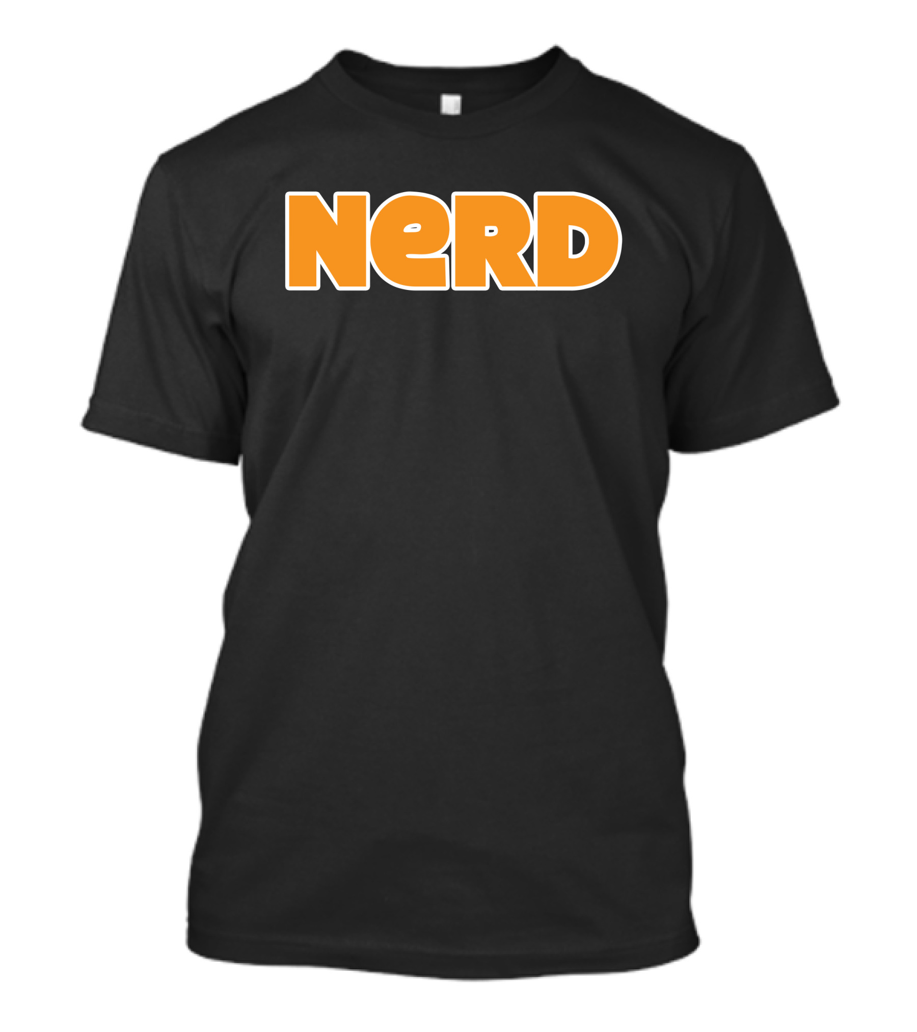NERD Bold Orange Text T-Shirt