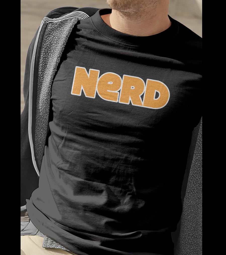 NERD Bold Orange Text T-Shirt