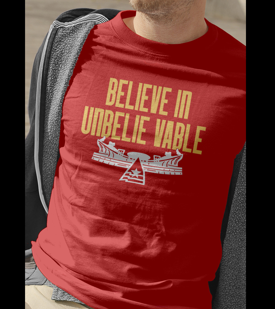 Kansas City Chiefs Believe In Unbelievable Stadium Emblem T-Shirt