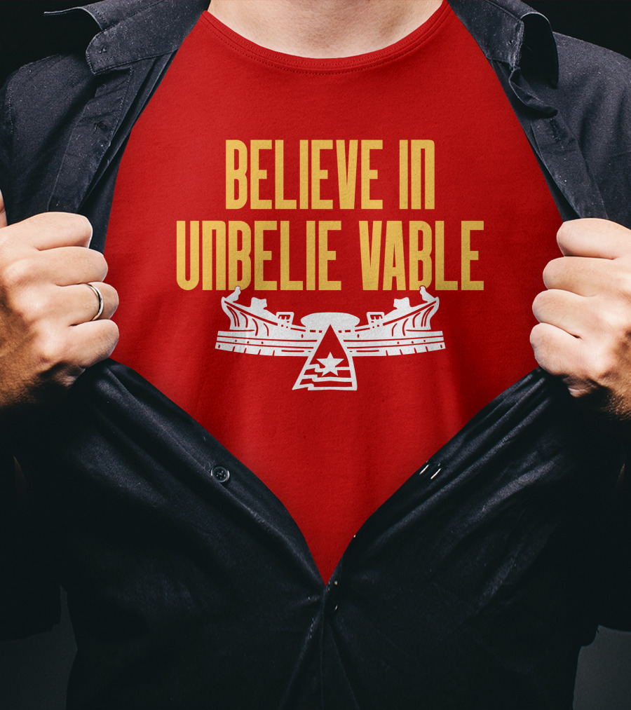 Kansas City Chiefs Believe In Unbelievable Stadium Emblem T-Shirt