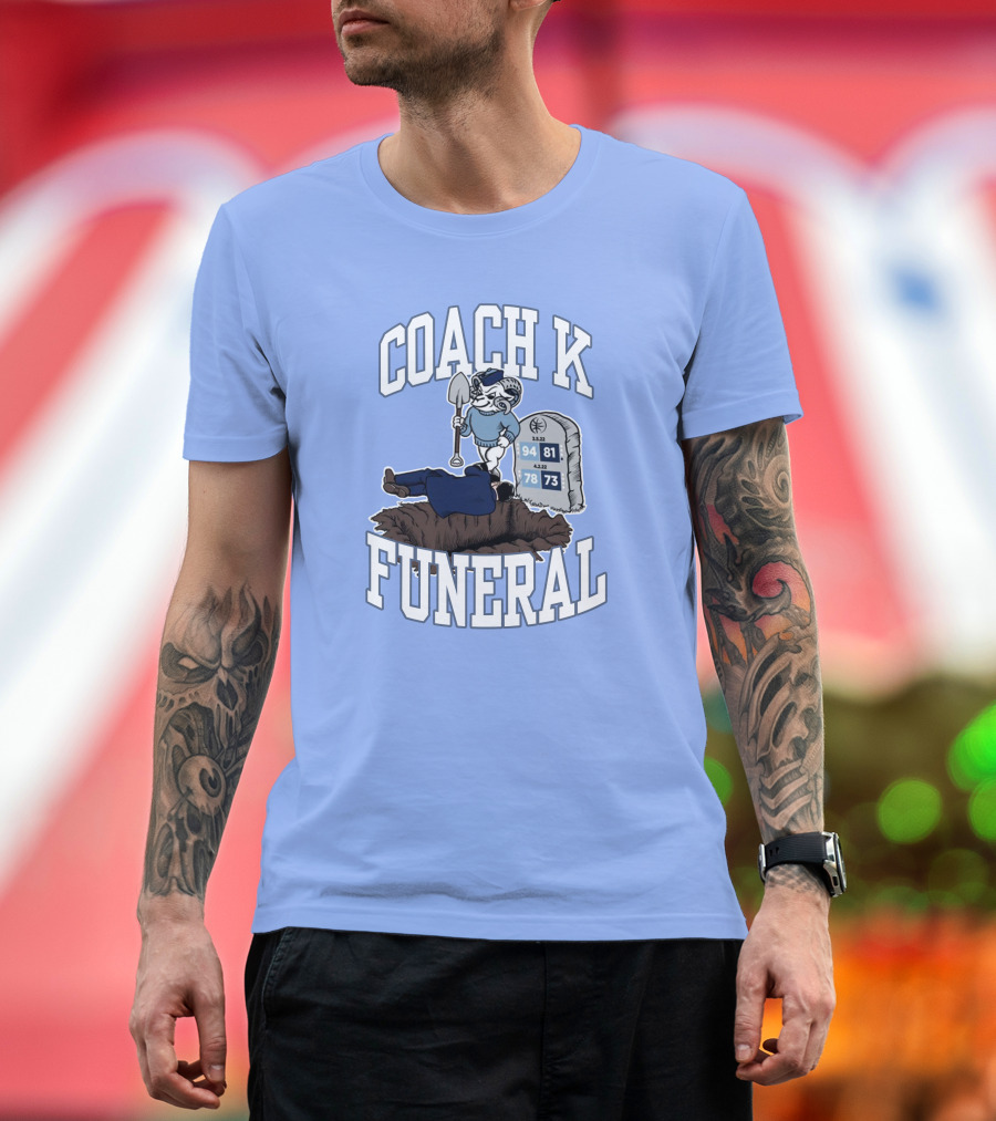 Coach K Funeral Tombstone 94 81 78 73 Duke Rivalry Iconic T-Shirt