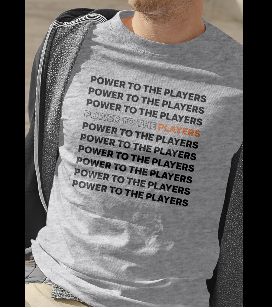 Power To The Players Bold Repeated T-Shirt