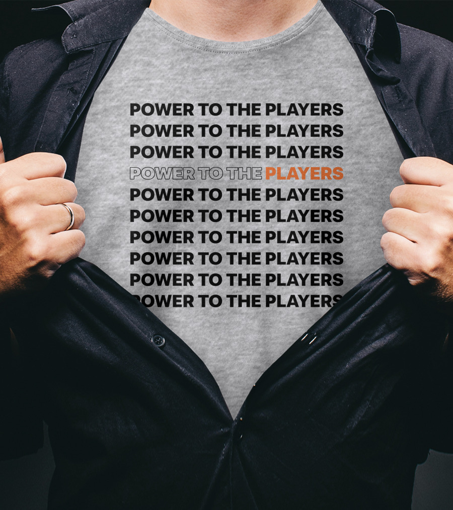 Power To The Players Bold Repeated T-Shirt