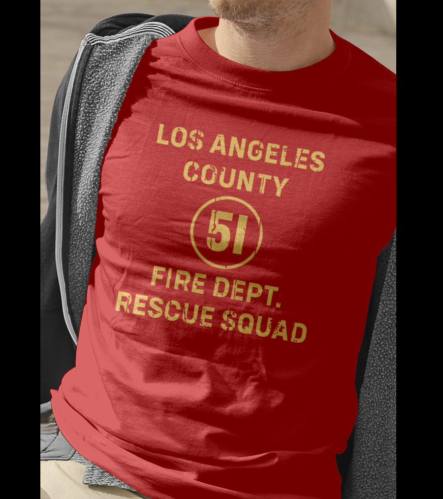 Los Angeles County 51 Fire Dept Rescue Squad T-Shirt