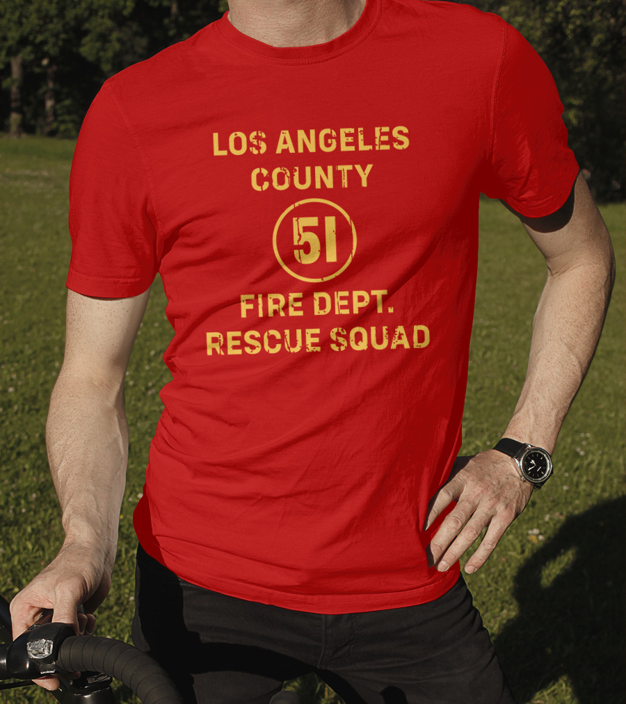 Los Angeles County 51 Fire Dept Rescue Squad T-Shirt