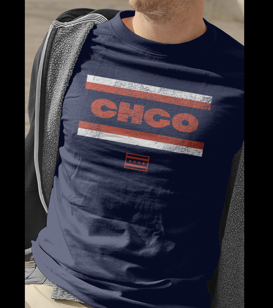 Brenda Webber CHGO Midway Chicago Flag Stripes T-Shirt
