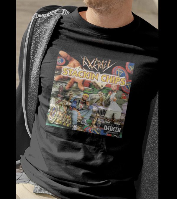 4Xkrazy Stackin Chips Warriors Dice Trophy Vintage Vibe Parental Advisory Chawaz Matee T-Shirt