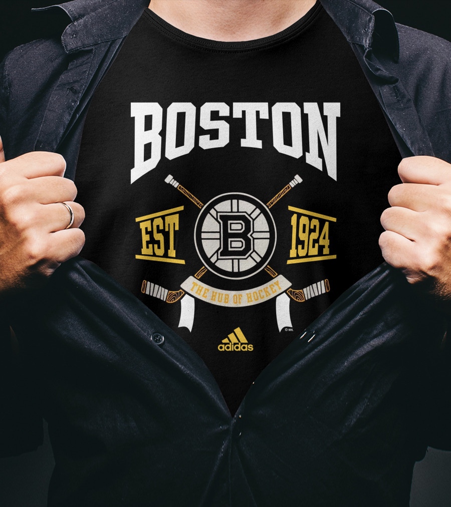 Boston Bruins Boston Est 1924 The Hub Of Hockey T-Shirt