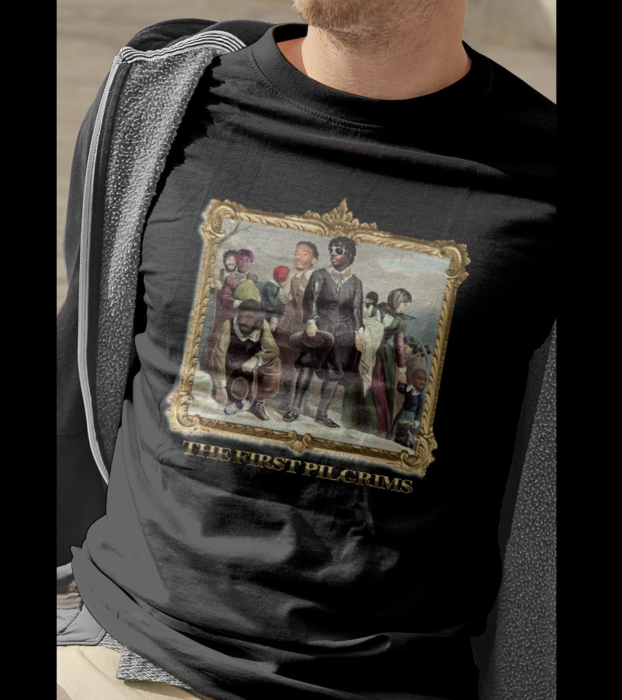 Crappy Worldwide The First Pilgrims Framed Historical T-Shirt