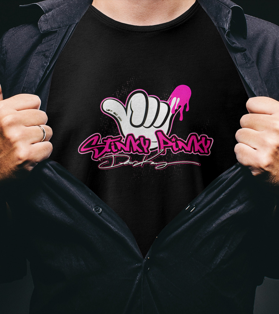 Stinky Pinky Disco Dean Let Go Dripping Hand T-Shirt