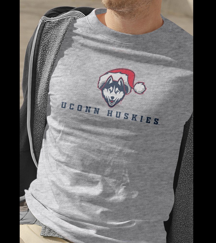 UCONN Huskies Santa Hat T-Shirt