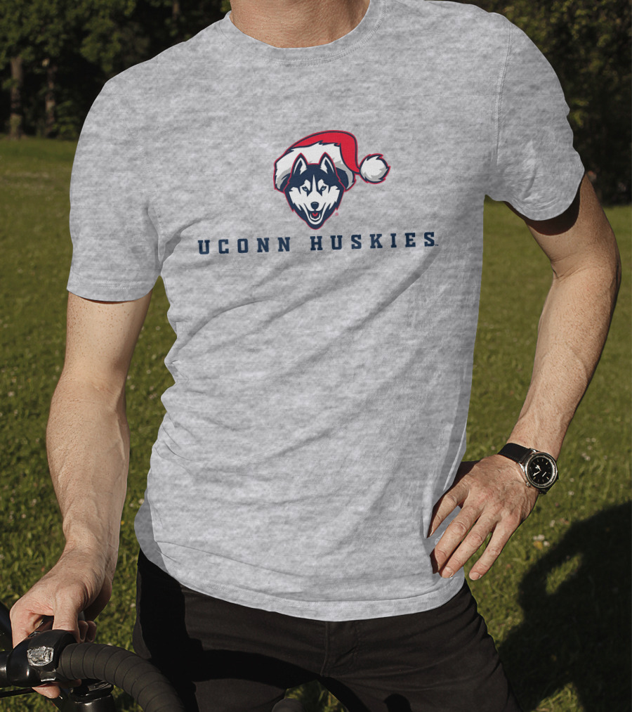 UCONN Huskies Santa Hat T-Shirt