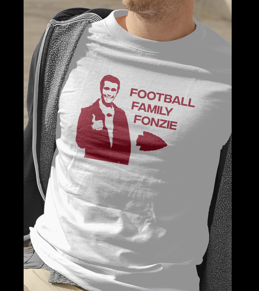 Travis Kelce Football Family Fonzie Chiefs Arrowhead T-Shirt