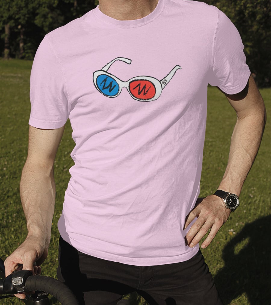 George 3D Goggles Blue Red Lenses T-Shirt