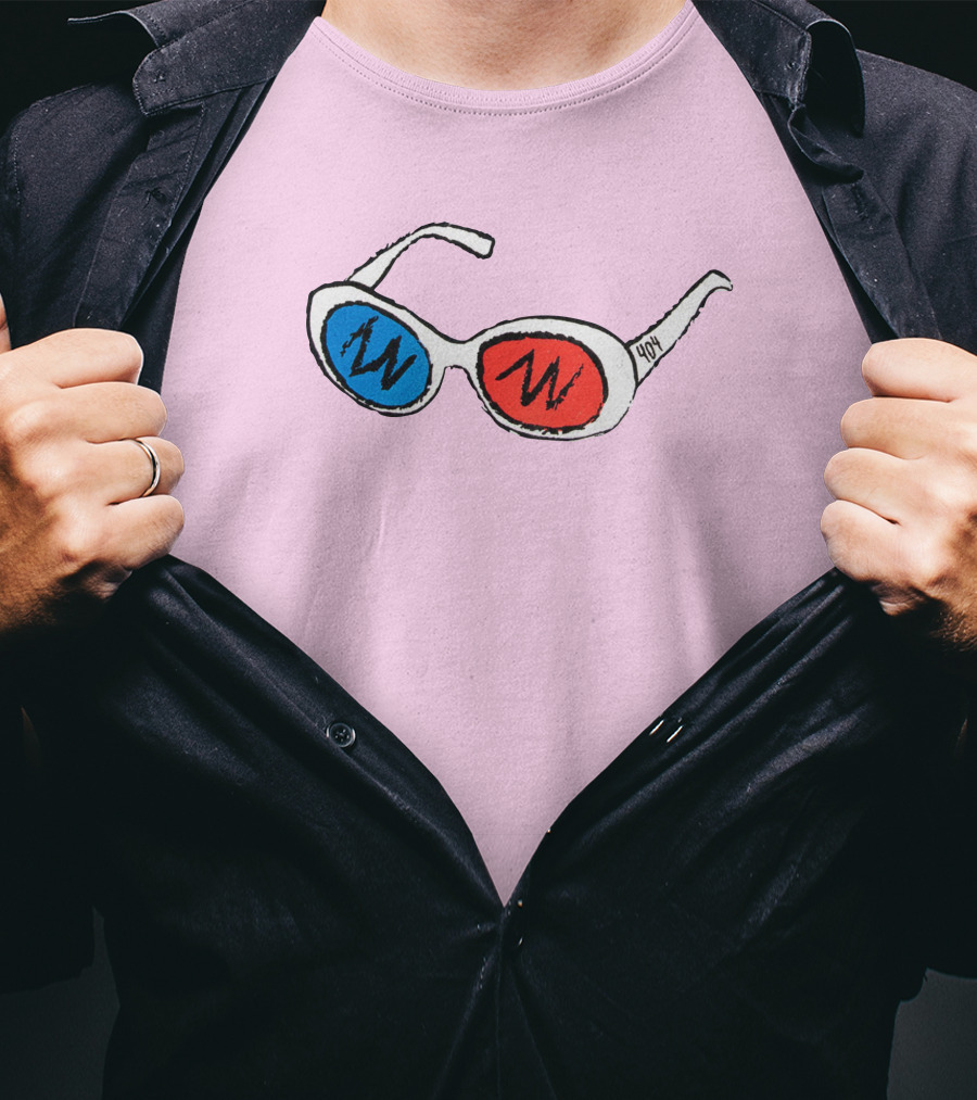 George 3D Goggles Blue Red Lenses T-Shirt