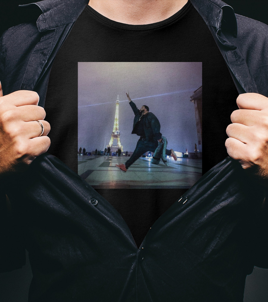 Dj Khaled Air Jordan Jumpman Eiffel Tower Paris Scene T-Shirt