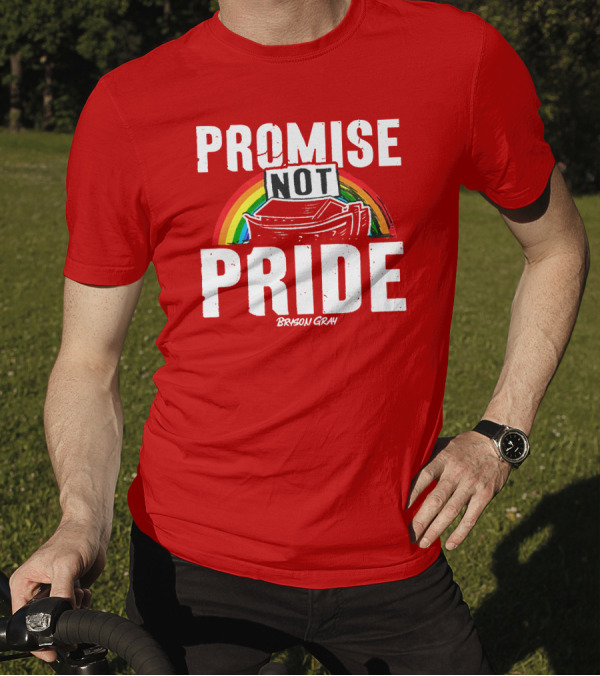 Promise Not Pride Noah's Ark Rainbow Bryson Gray T-Shirt