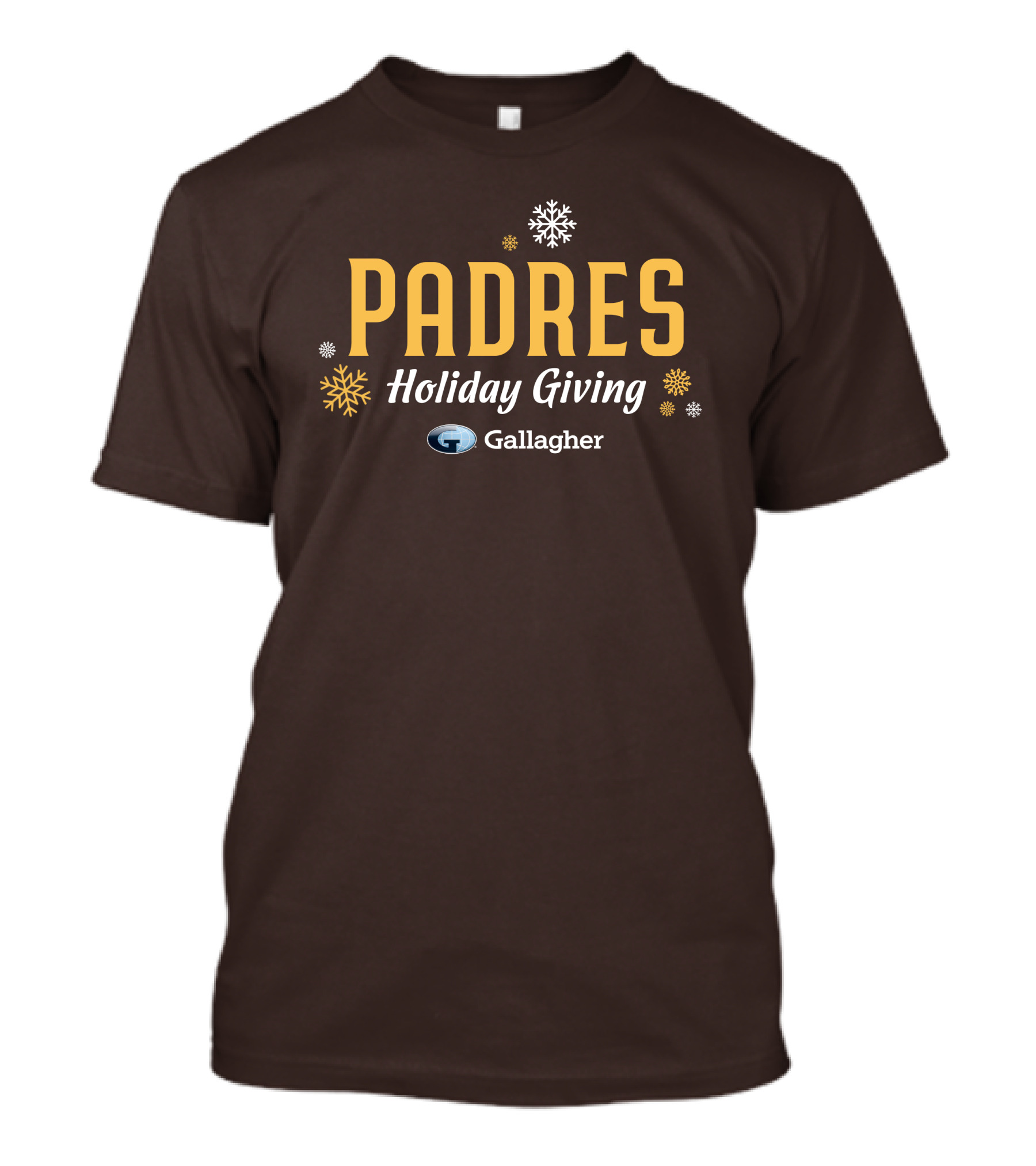 Padres Holiday Giving Gallagher Snowflakes T-Shirt