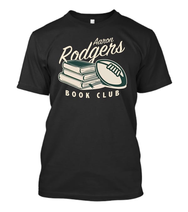 Pat McAfee Show Aaron Rodgers Book Club Football Stack T-Shirt