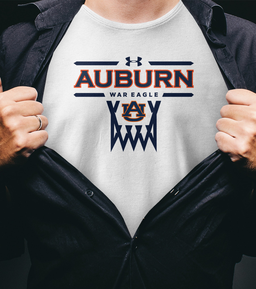 Auburn War Eagle Under Armour Logo Basketball Net T-Shirt