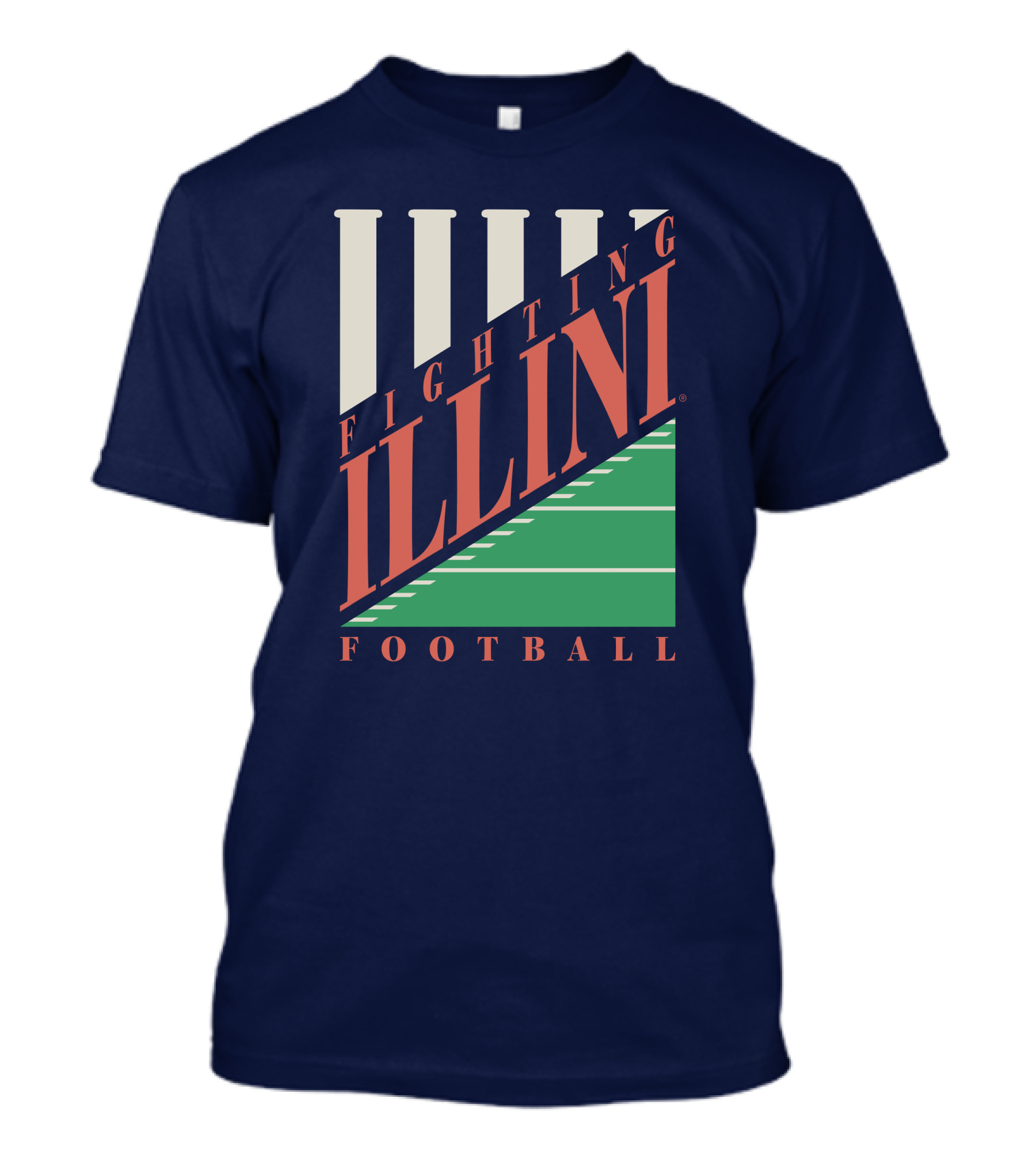 Fighting Illini Football Illinois Field Stripes T-Shirt