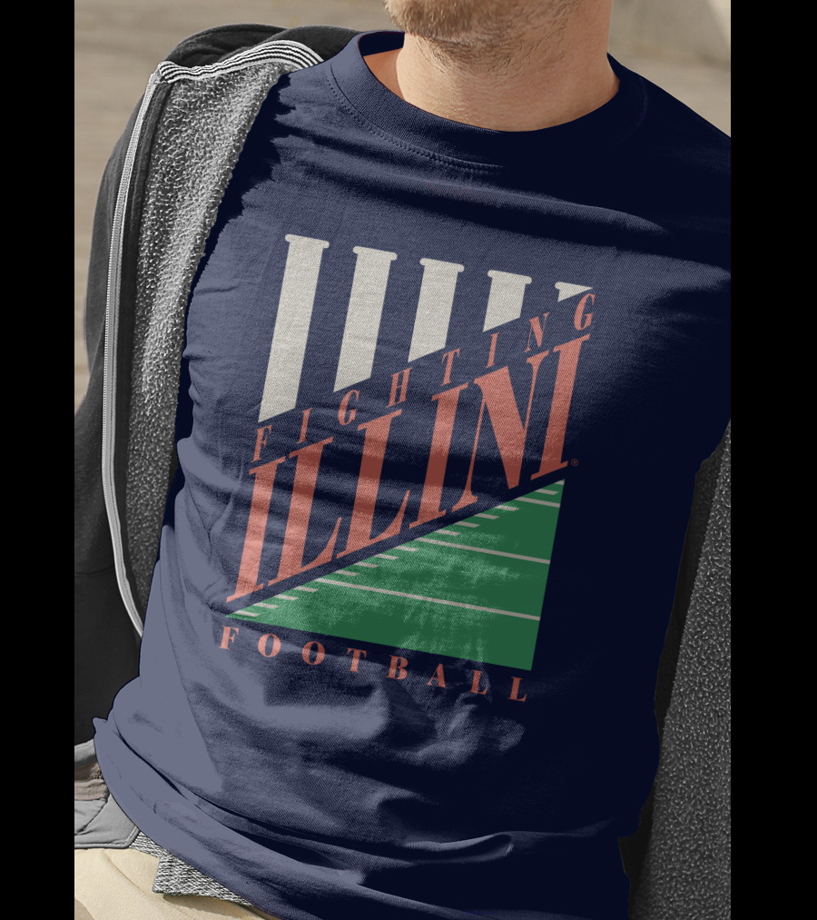 Fighting Illini Football Illinois Field Stripes T-Shirt