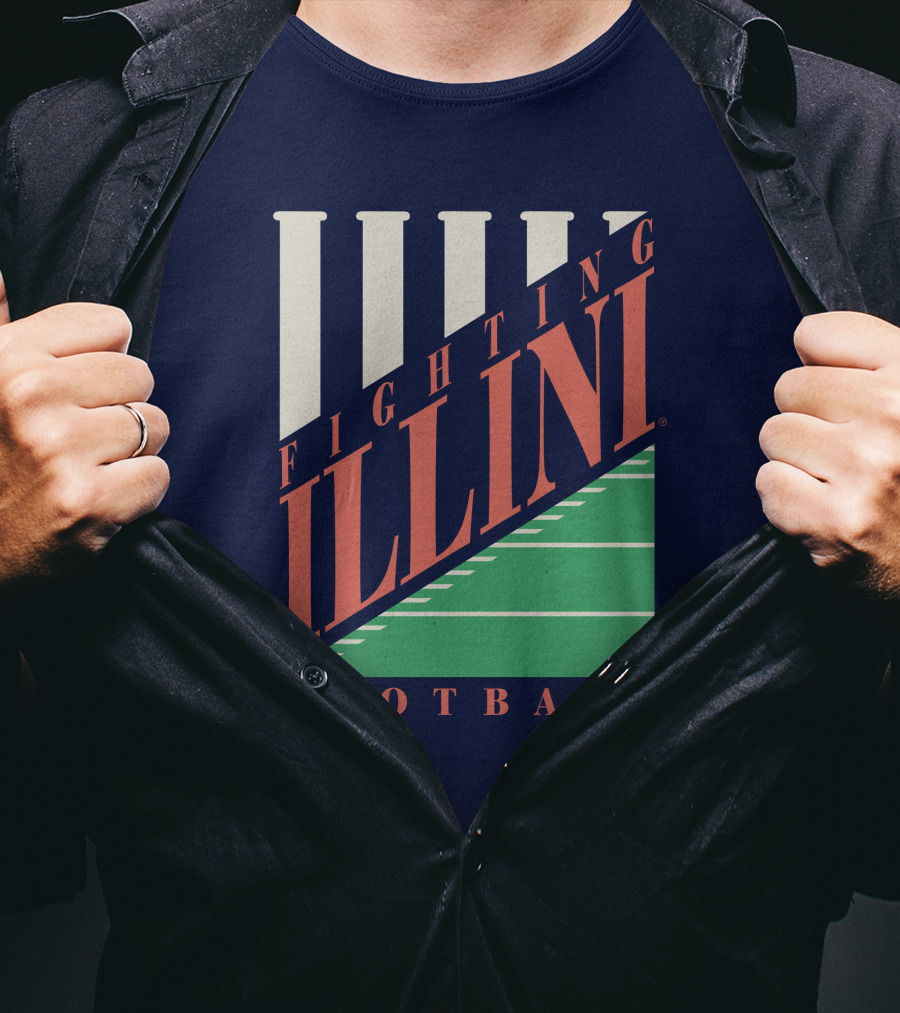 Fighting Illini Football Illinois Field Stripes T-Shirt