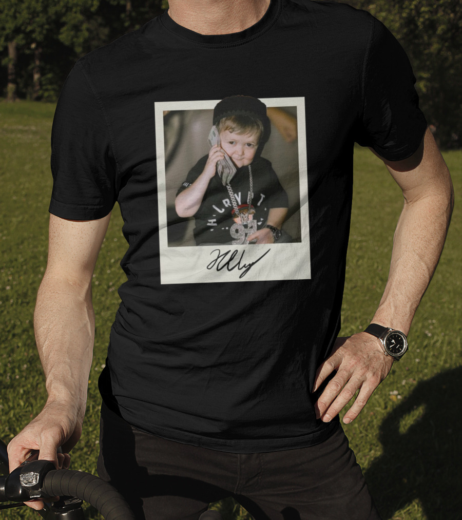 Hasbulla Polaroid Photograph With Signature And Phone Chain T-Shirt