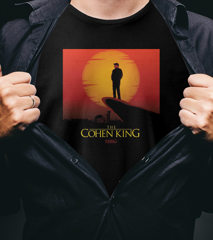The Cohen King Silhouette On Sunset Cliff T-Shirt