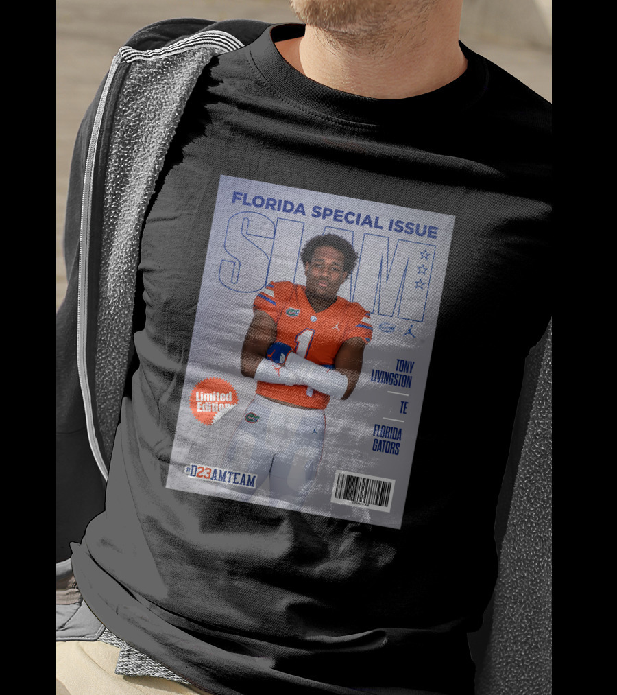 Florida Special Issue Slam Tony Livingston TE Florida Gators T-Shirt