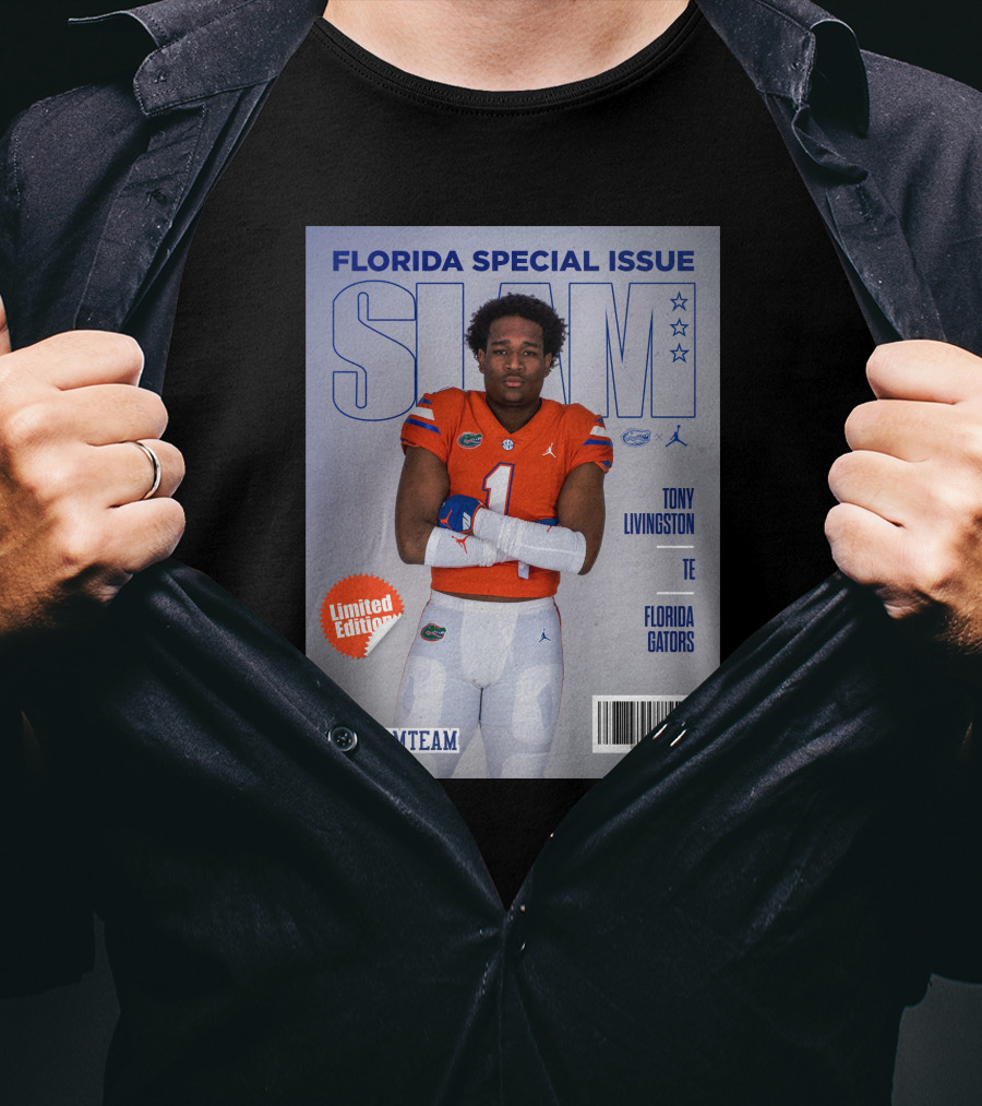 Florida Special Issue Slam Tony Livingston TE Florida Gators T-Shirt