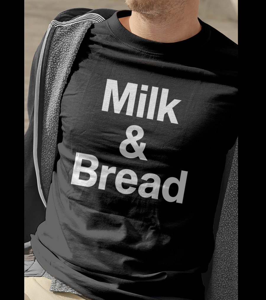 Milk And Bread Classic Minimalist Text T-Shirt