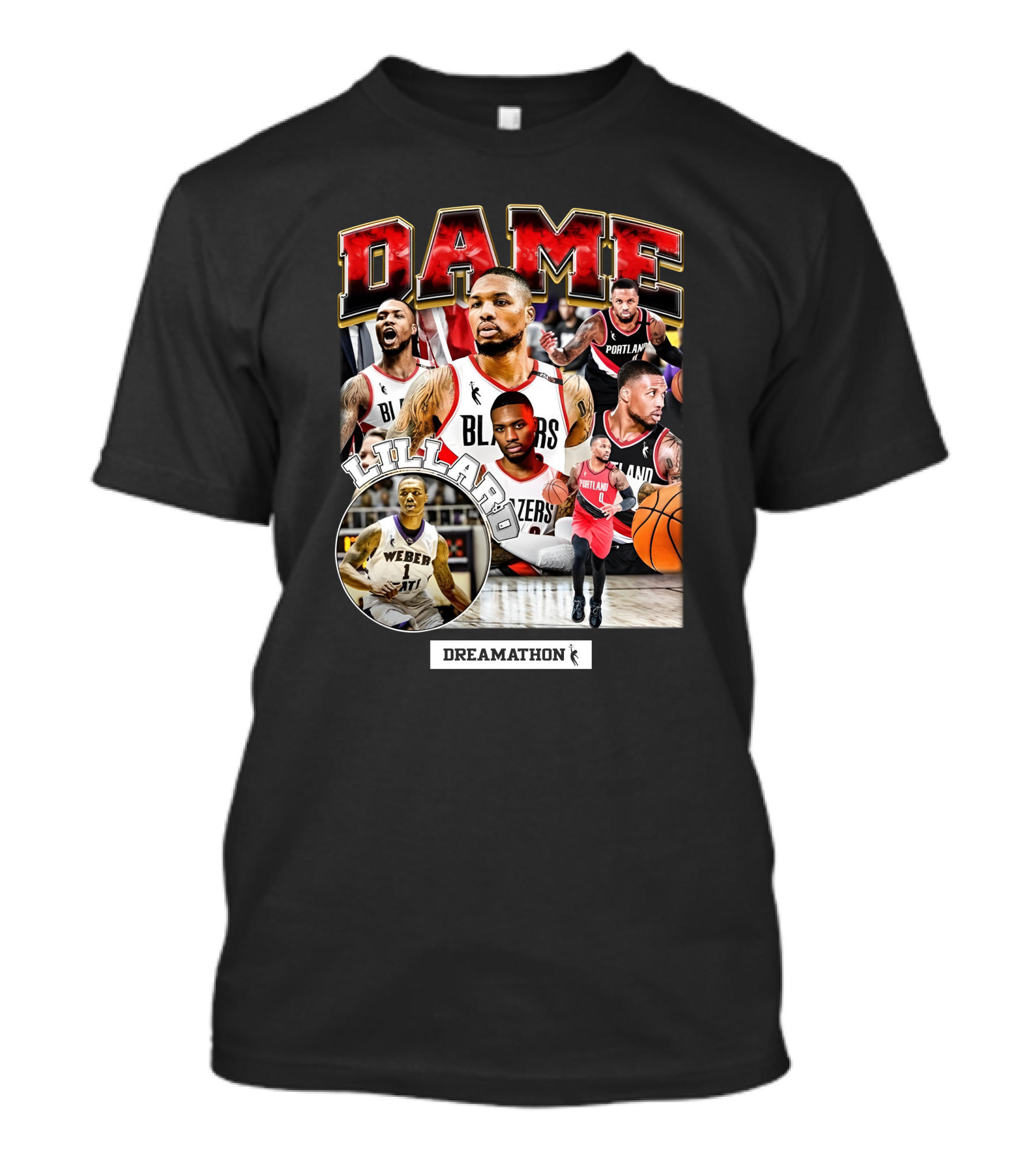 Dame Lillard Blazers Dreamathon Weber T-Shirt