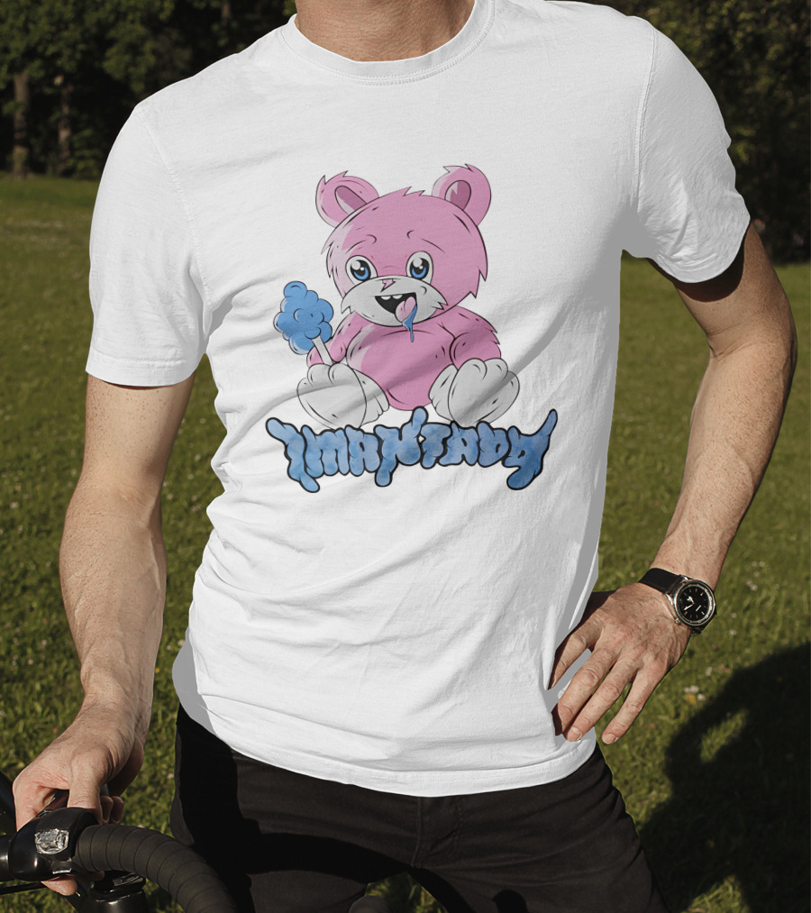 Camiseta Fluffy Cute Imantado Bear With Candyfloss T-Shirt