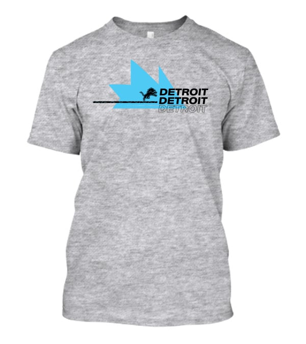 Ninja X Detroit Lions Midwest Blue Lion Emblem T-Shirt