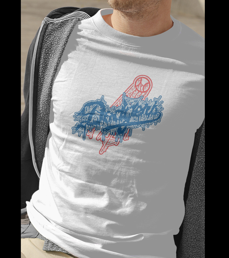 Deathcore Mic Dodgers Blue Drip T-Shirt