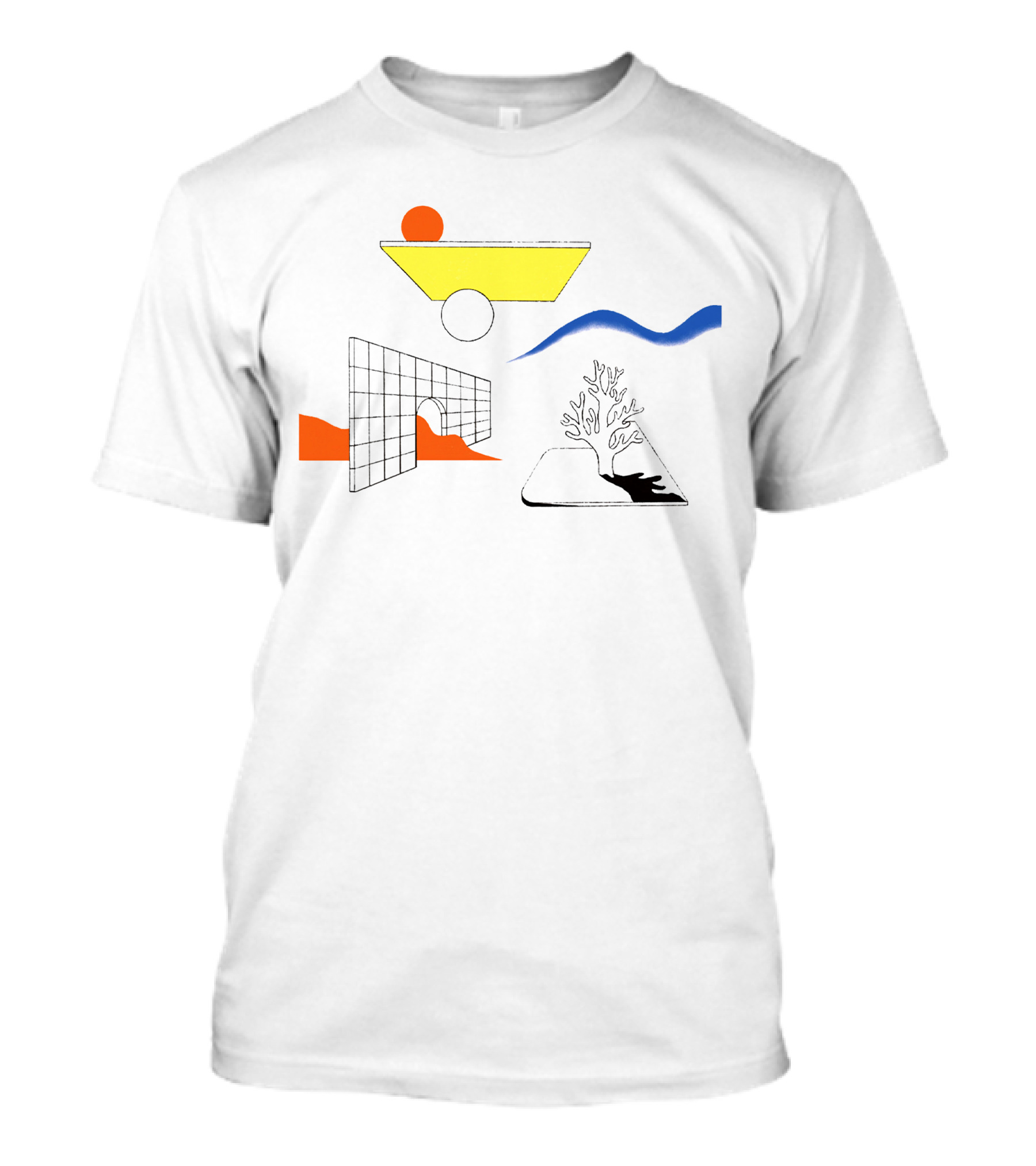 Clams Casino Merch Minimal Abstract Shapes And Coral T-Shirt