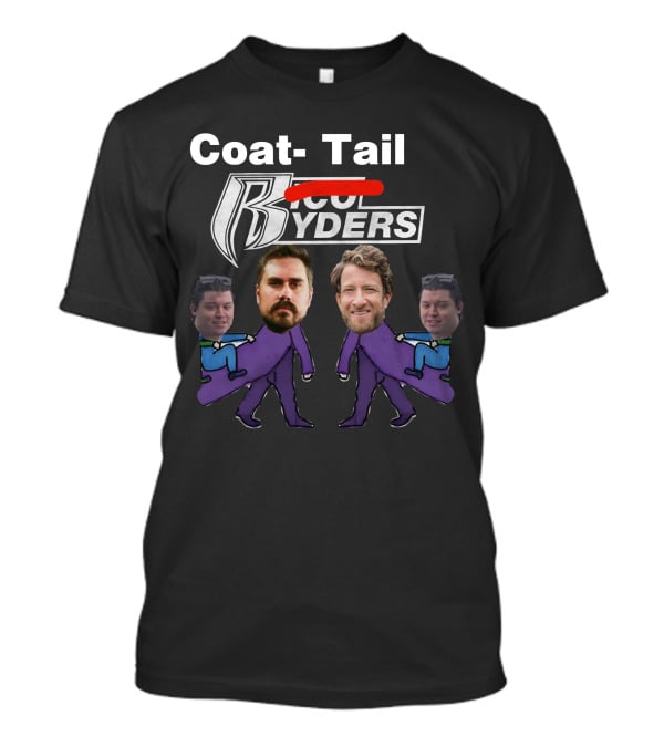 Coat Tail Ryders Ryders Logo Purple Suit Faces T-Shirt