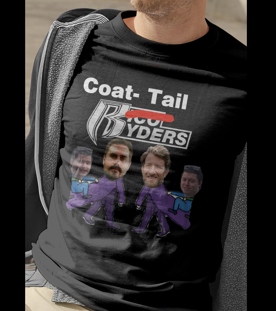 Coat Tail Ryders Ryders Logo Purple Suit Faces T-Shirt