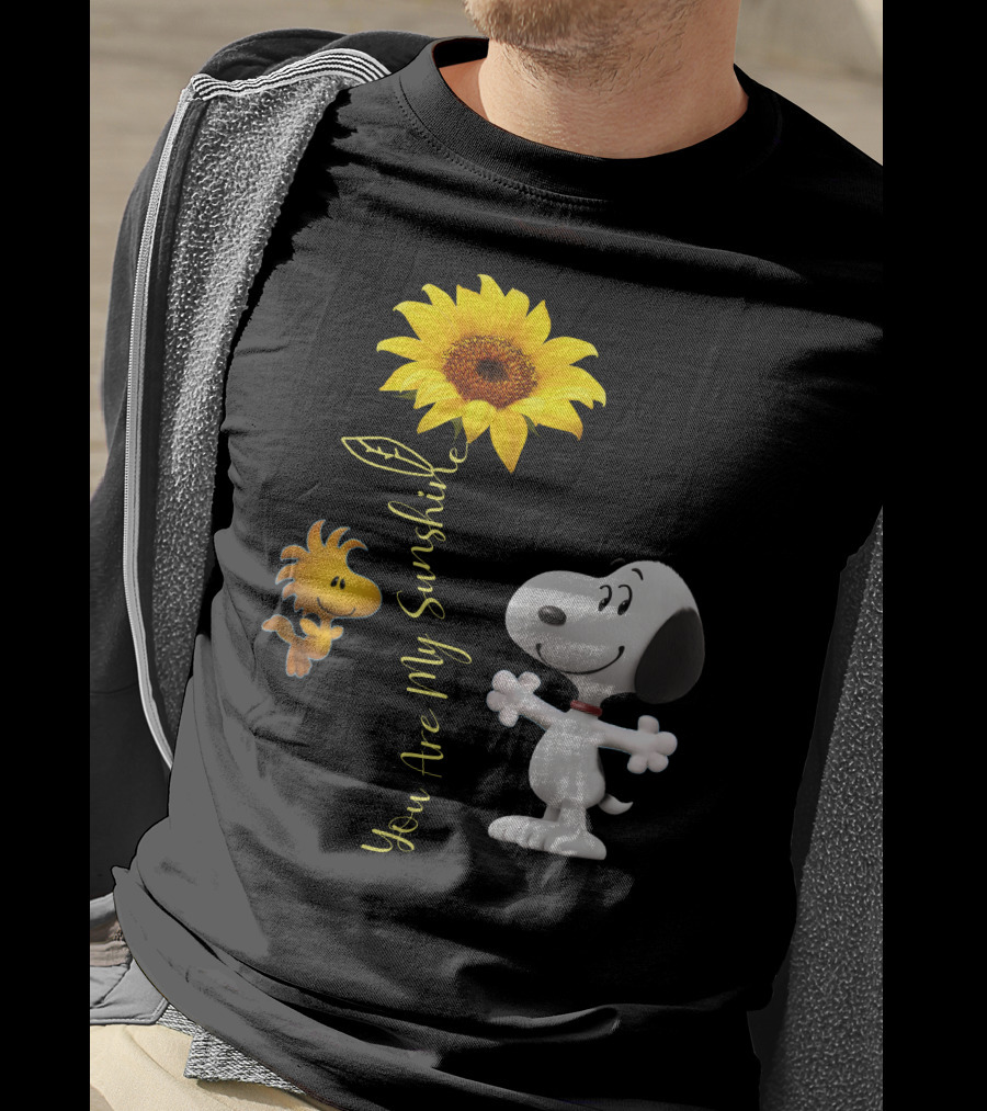 Snoopy And Woodstock You Are My Sunshine Sunflower T-Shirt