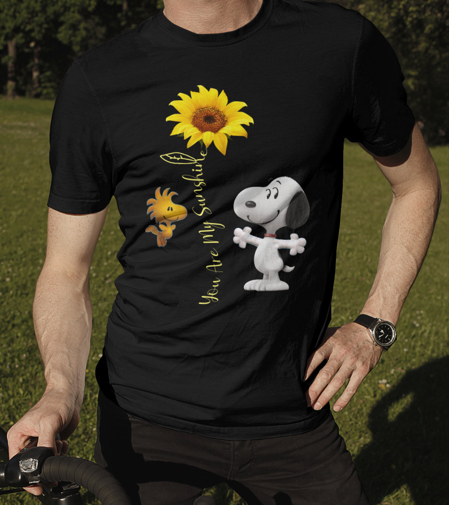 Snoopy And Woodstock You Are My Sunshine Sunflower T-Shirt