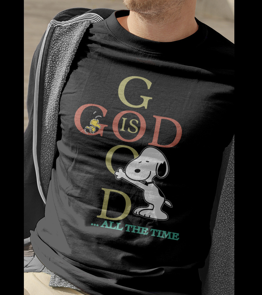 Snoopy And Woodstock God Is Good All The Time Peanuts Collection T-Shirt