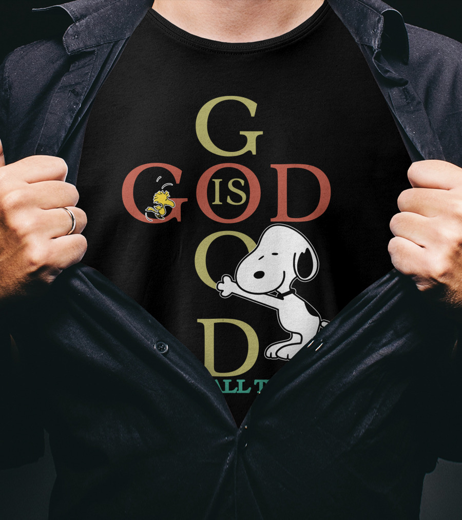 Snoopy And Woodstock God Is Good All The Time Peanuts Collection T-Shirt