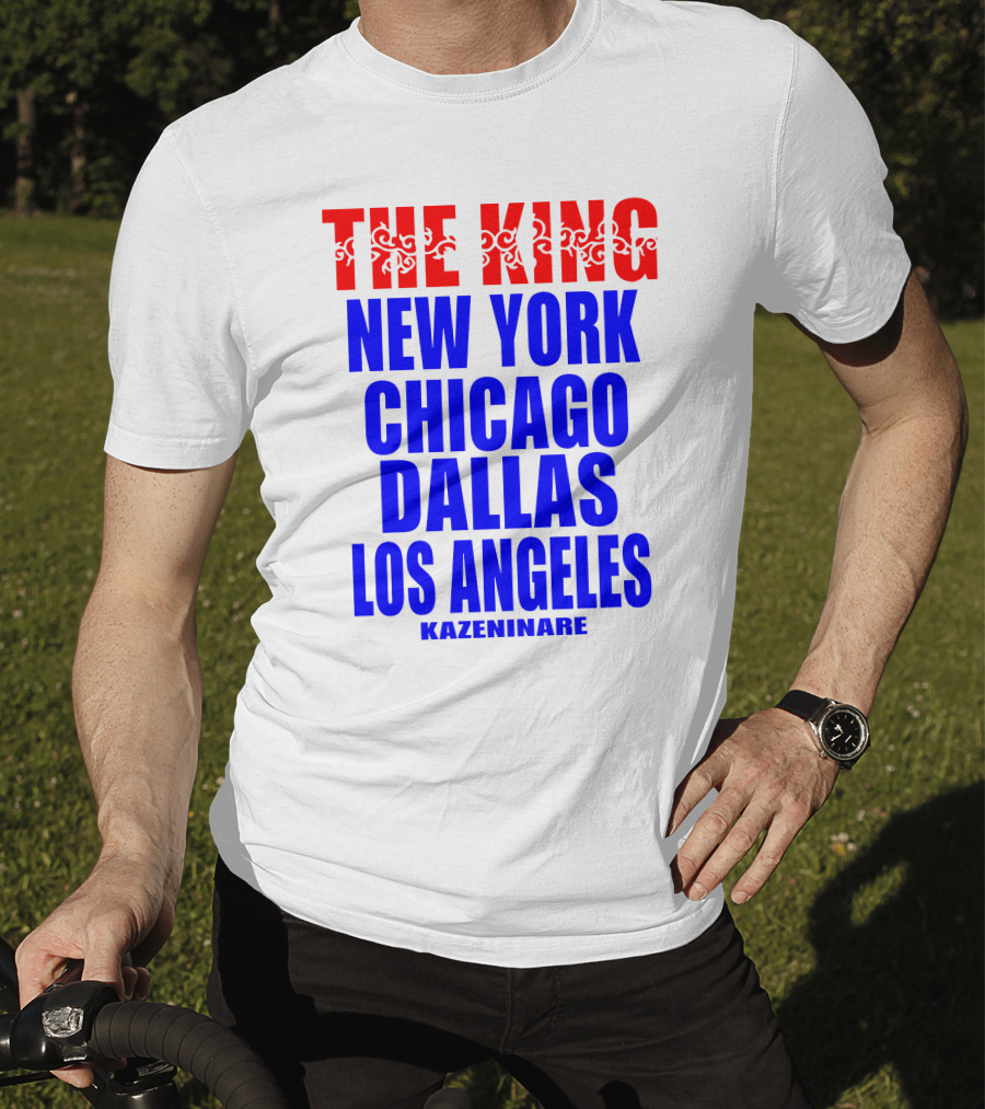 Minoru Suzuki The King New York Chicago Dallas Los Angeles Kazeninare NJPW1972 Shop T-Shirt